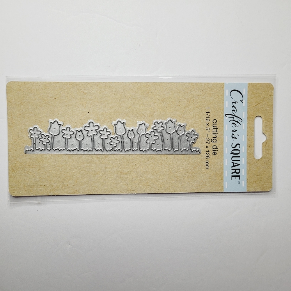 14 Lot Crafters Square Cutting Dies Spring Tulip Scrapbooking Art 27 X 126mm